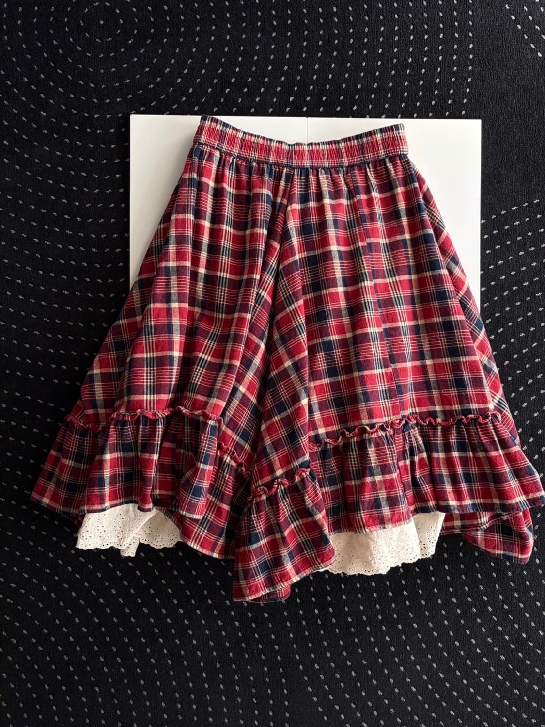 layered check patterned skirt 상품이미지10