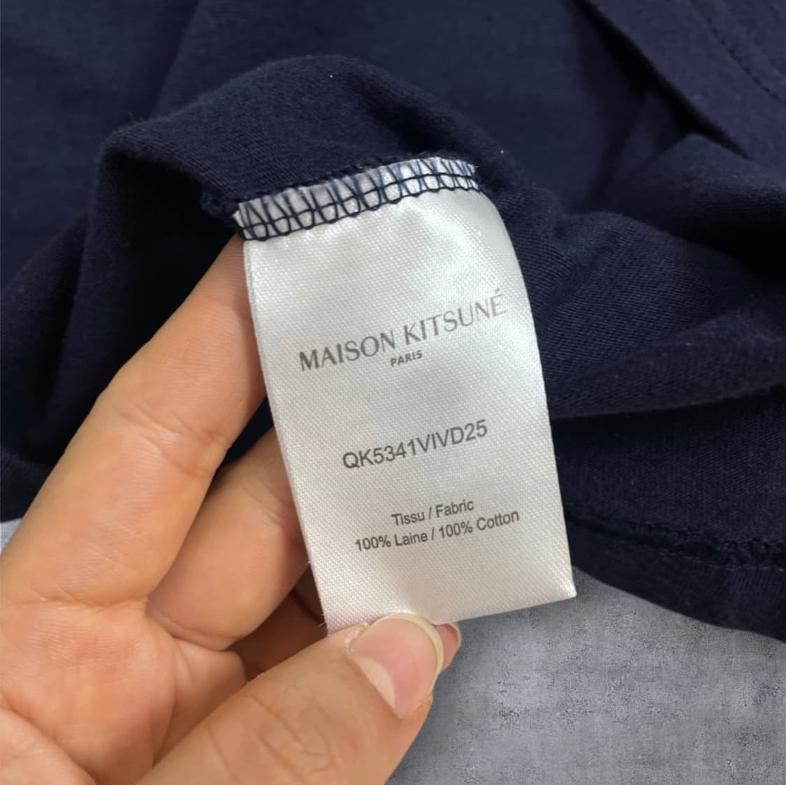 메종키츠네 네이비 스피디 폭스 패치 반팔 티셔츠 S 상품이미지4
