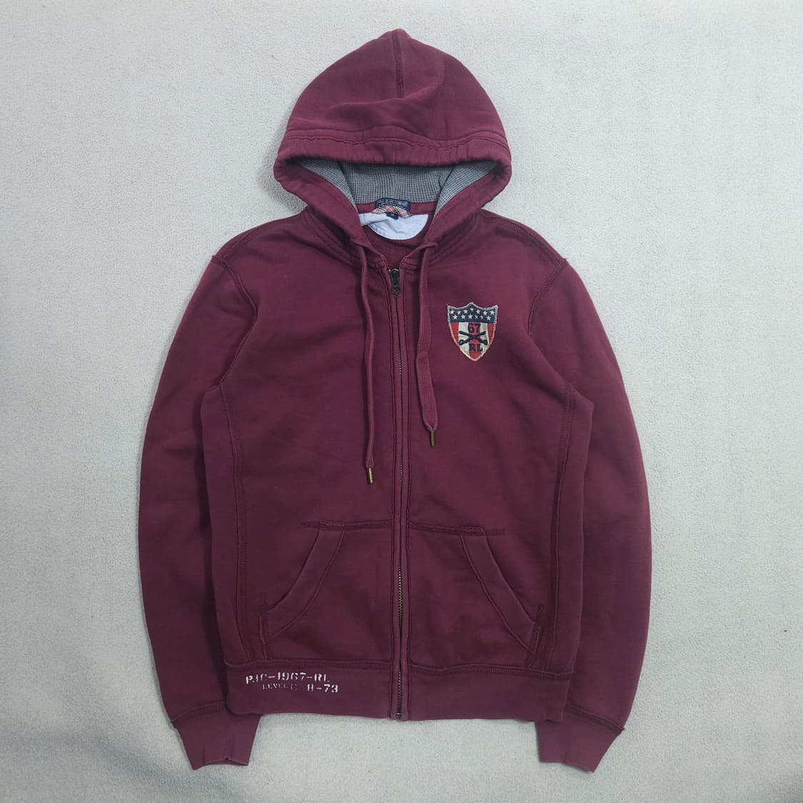 폴로진스 성조기 패치 써멀 후드 집업 M 상품이미지1