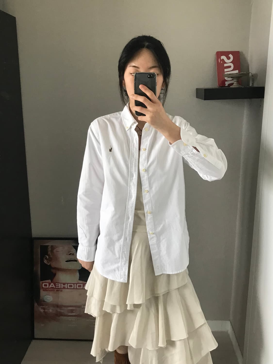 폴로 랄프로렌 포니 로고 화이트 셔츠 상품이미지1