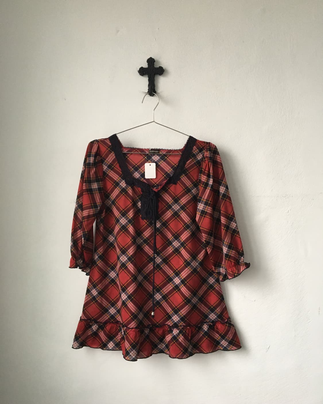 Check pattern blouse 상품이미지1