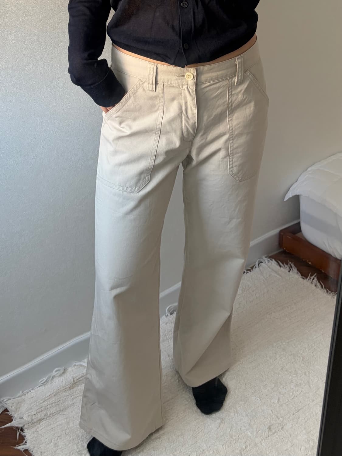 세미 로우라이즈 팬츠 (허리 포인트 있음) 상품이미지2