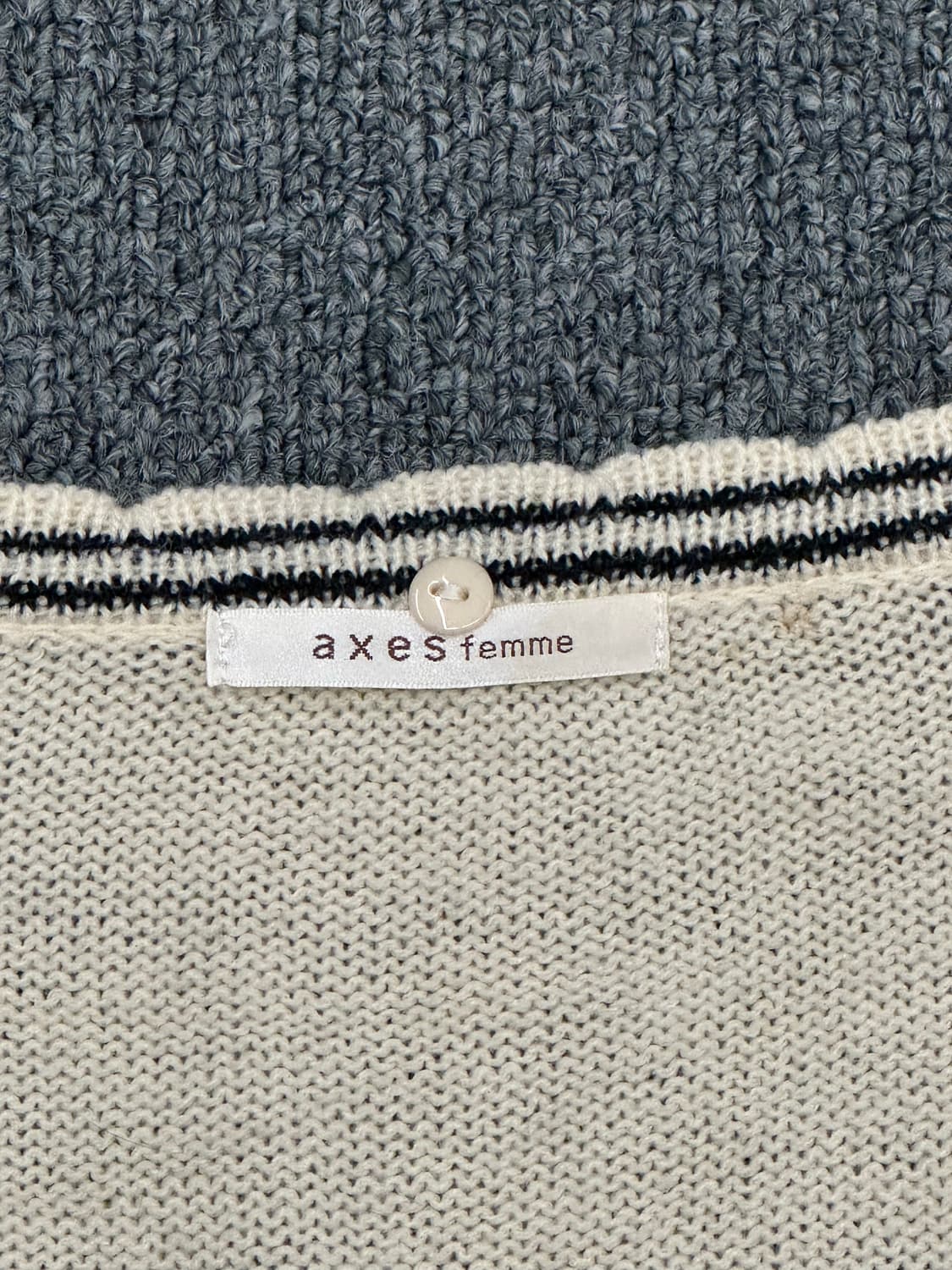 M)Axes femme 빈티지 여성 아이보리 리본 레이스 가디건 상품이미지3