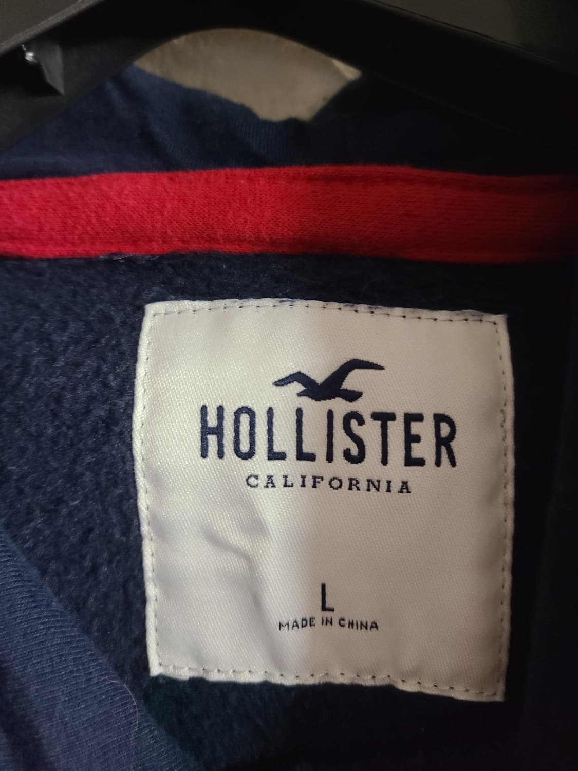 홀리스터 네이비 기모 후드티(라지) 상품이미지4