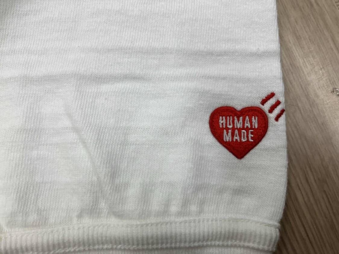 휴먼 메이드 클래식 롱슬리브 티셔츠 화이트 상품이미지5