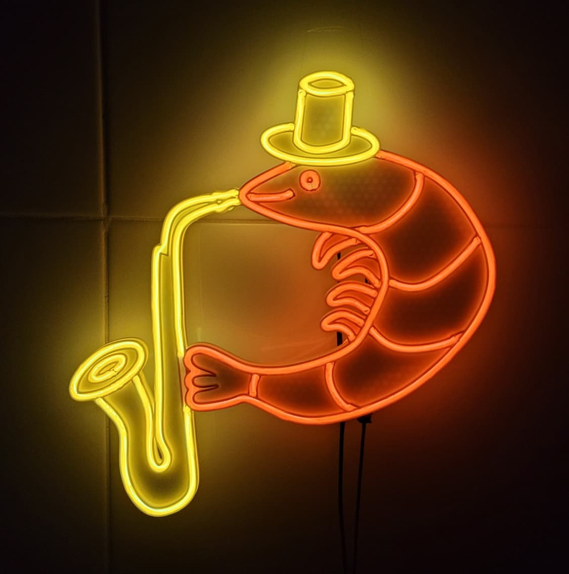 새우 색소폰 네온사인 led 램프 무드등 조명 상품이미지1