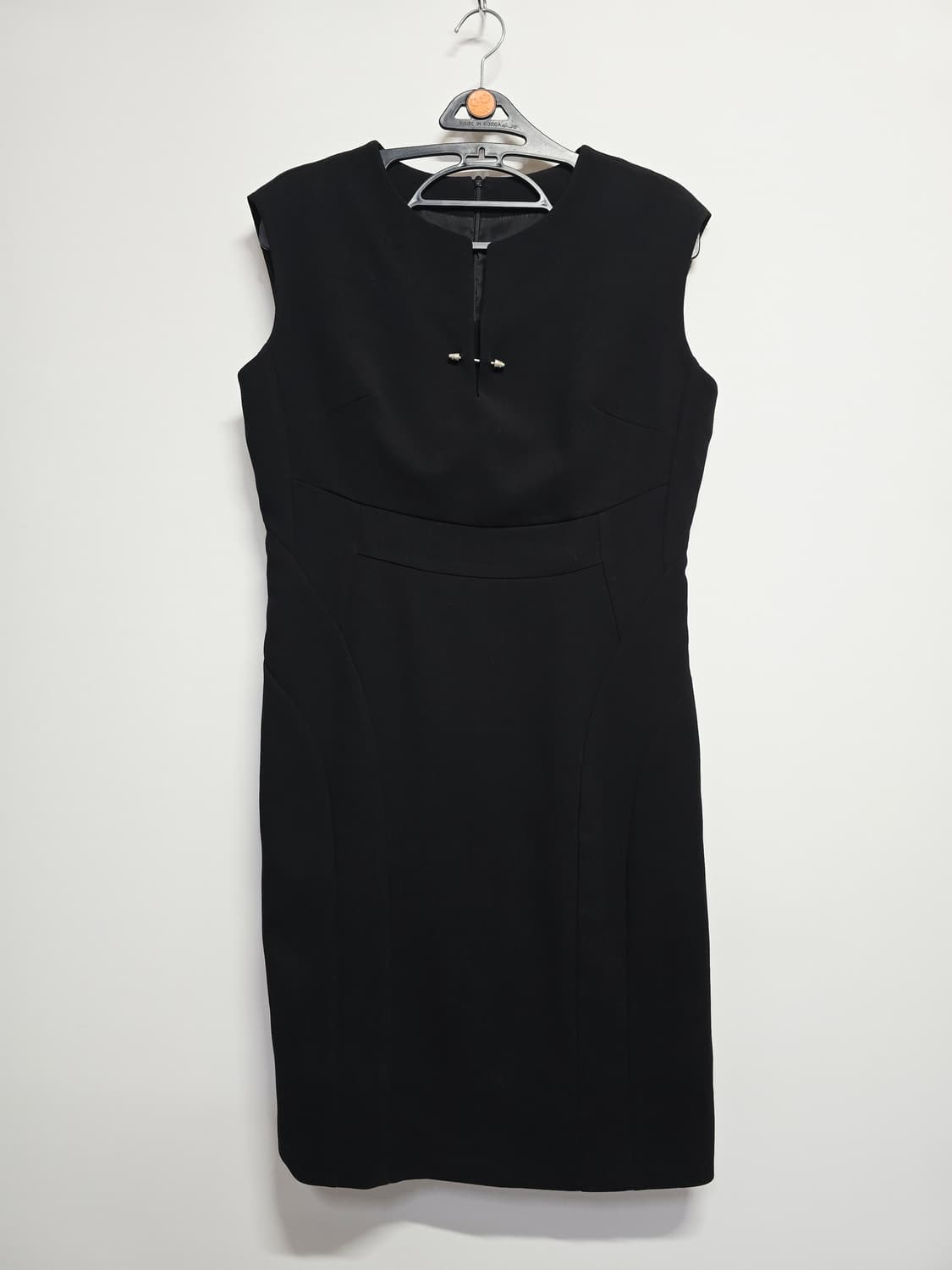 모조에스핀 블랙 민소매 원피스 정장 스타일 상품이미지1