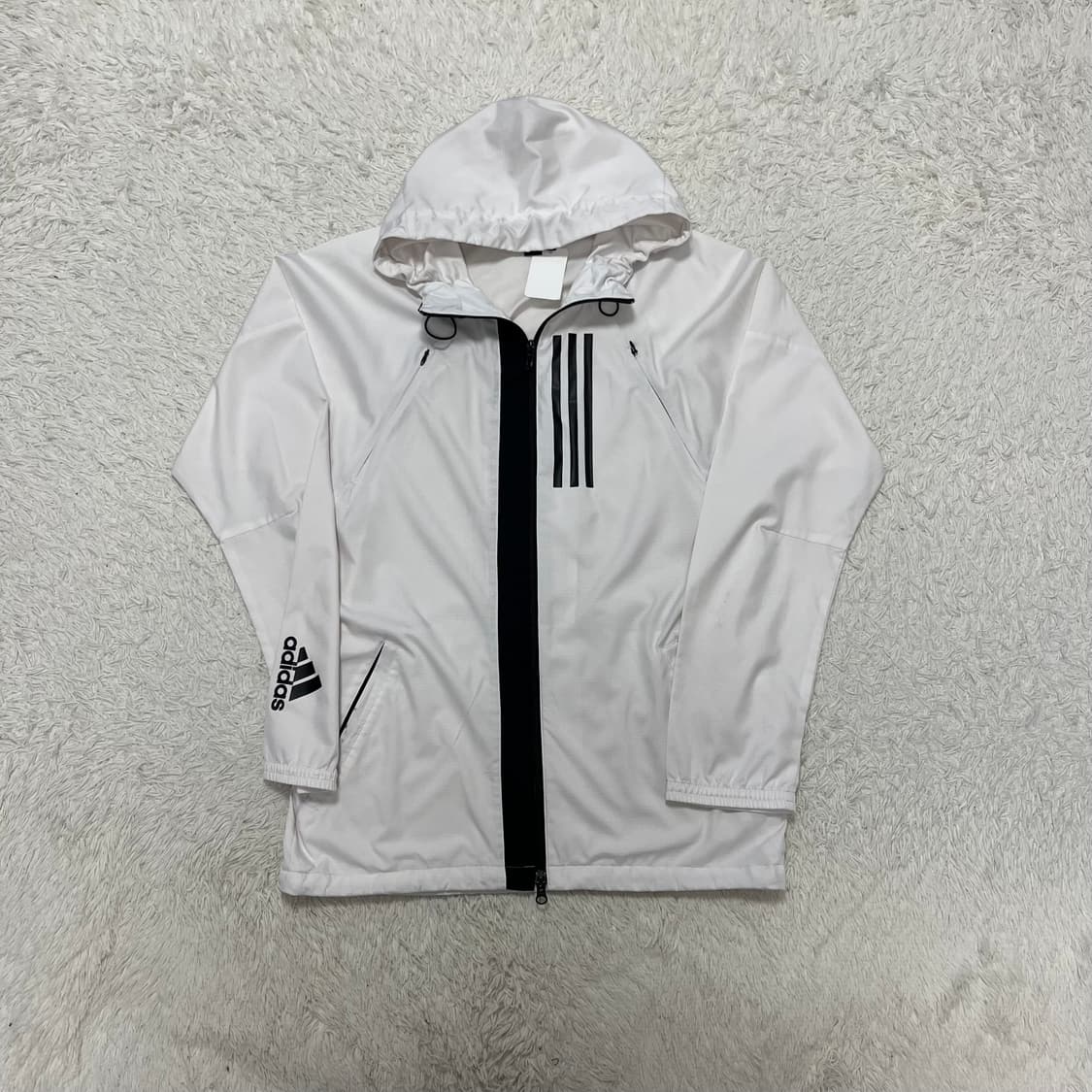 Adidas white running two-way windbreaker 상품이미지4