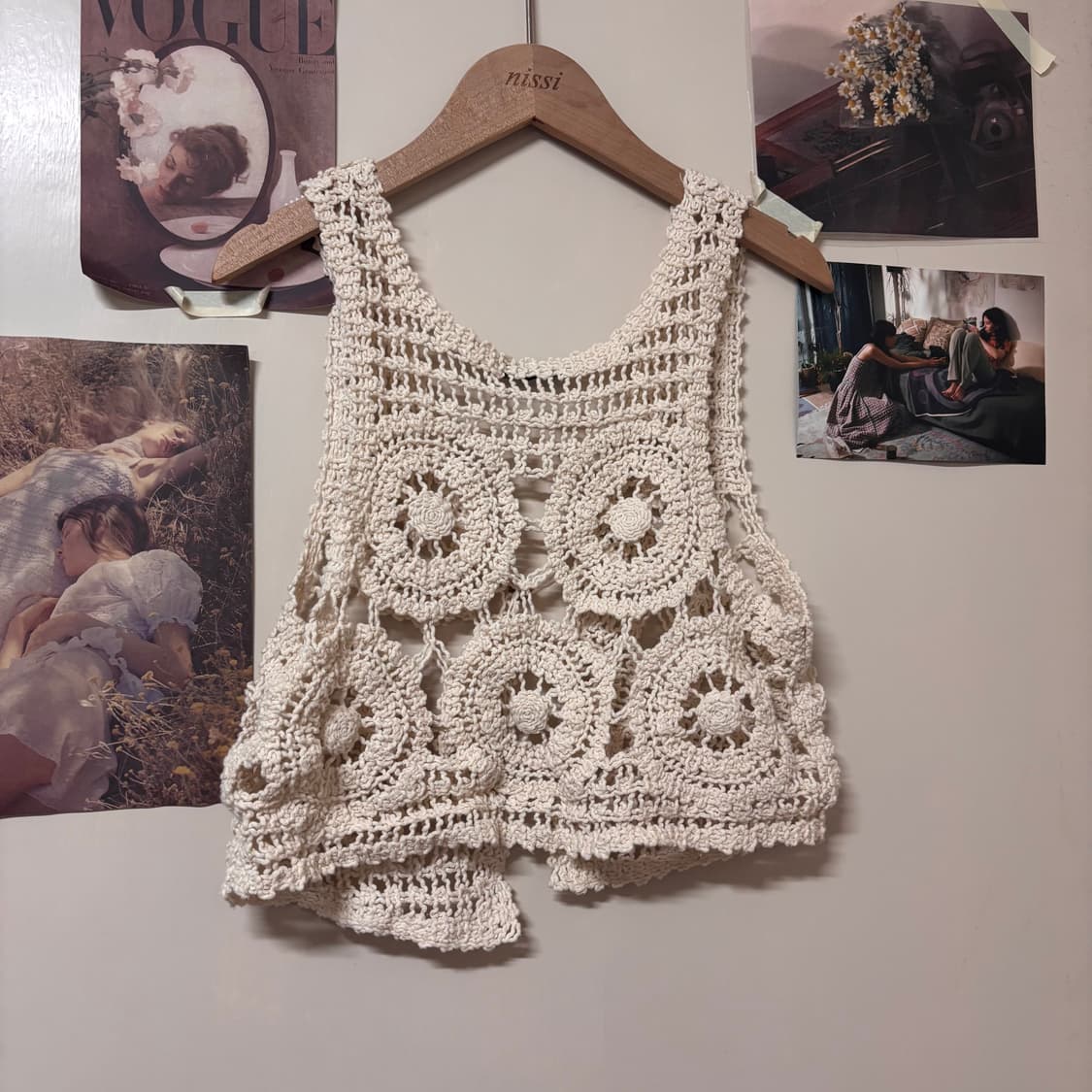 빈티지 크로셰 베스트 상품이미지3