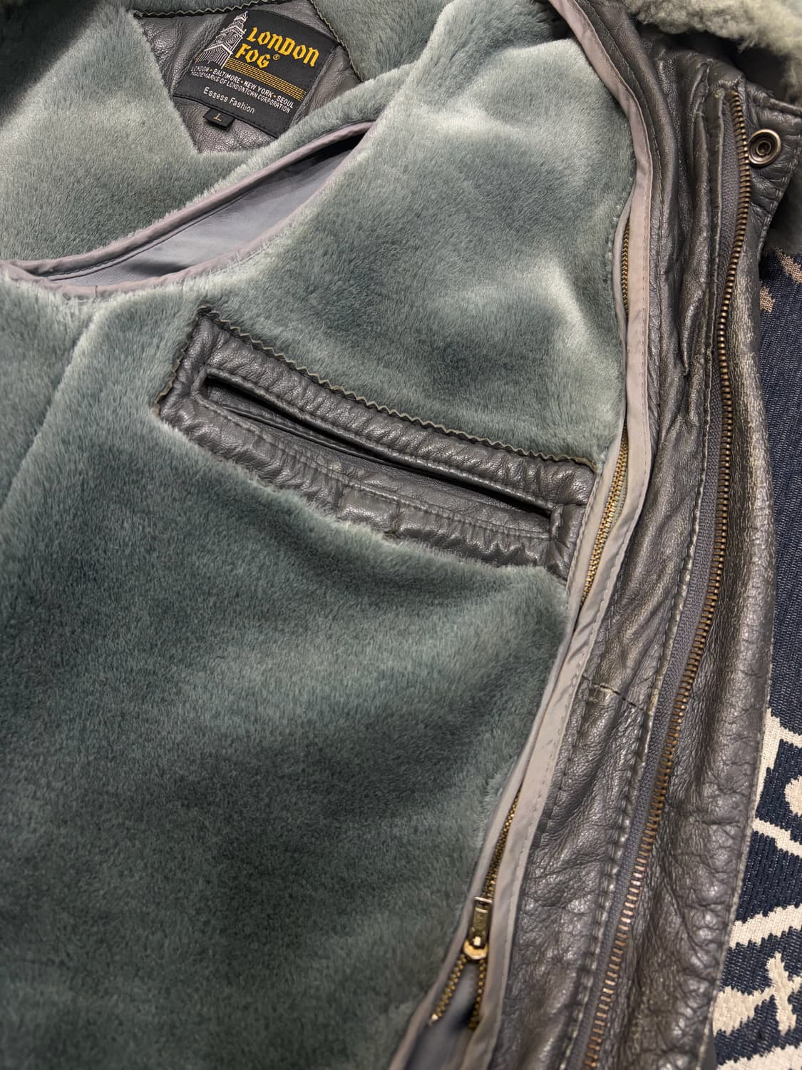 90s LONDONFOG leather G-1 bomber jacket 상품이미지4