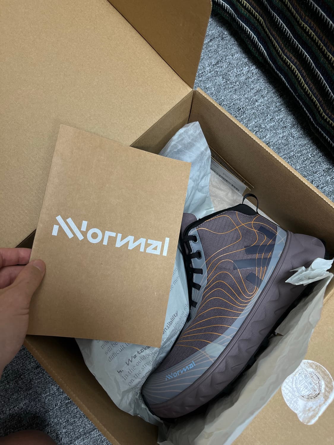 NNORMAL (노말) 토미르 부츠 퍼플 오렌지 새상품 245 트레일러닝 상품이미지1