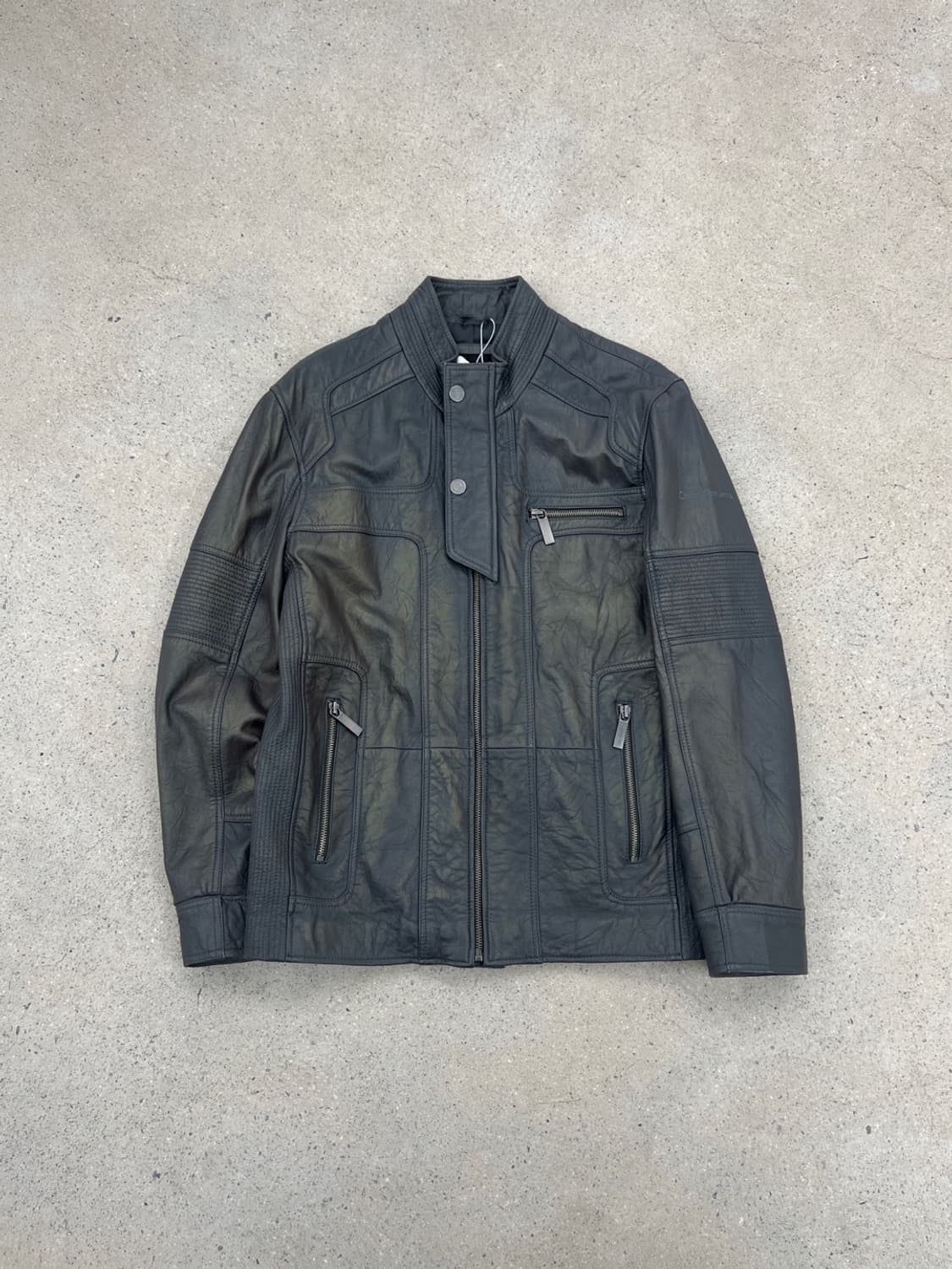 캘빈클라인 썬페이드 그레이 레더 자켓 상품이미지3