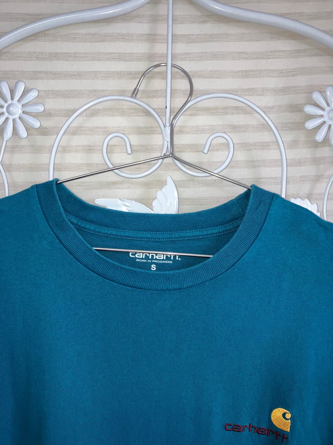 빈티지 블루 칼하트 반팔 티셔츠 y2k 스트릿 갸루 펑키495 상품이미지3