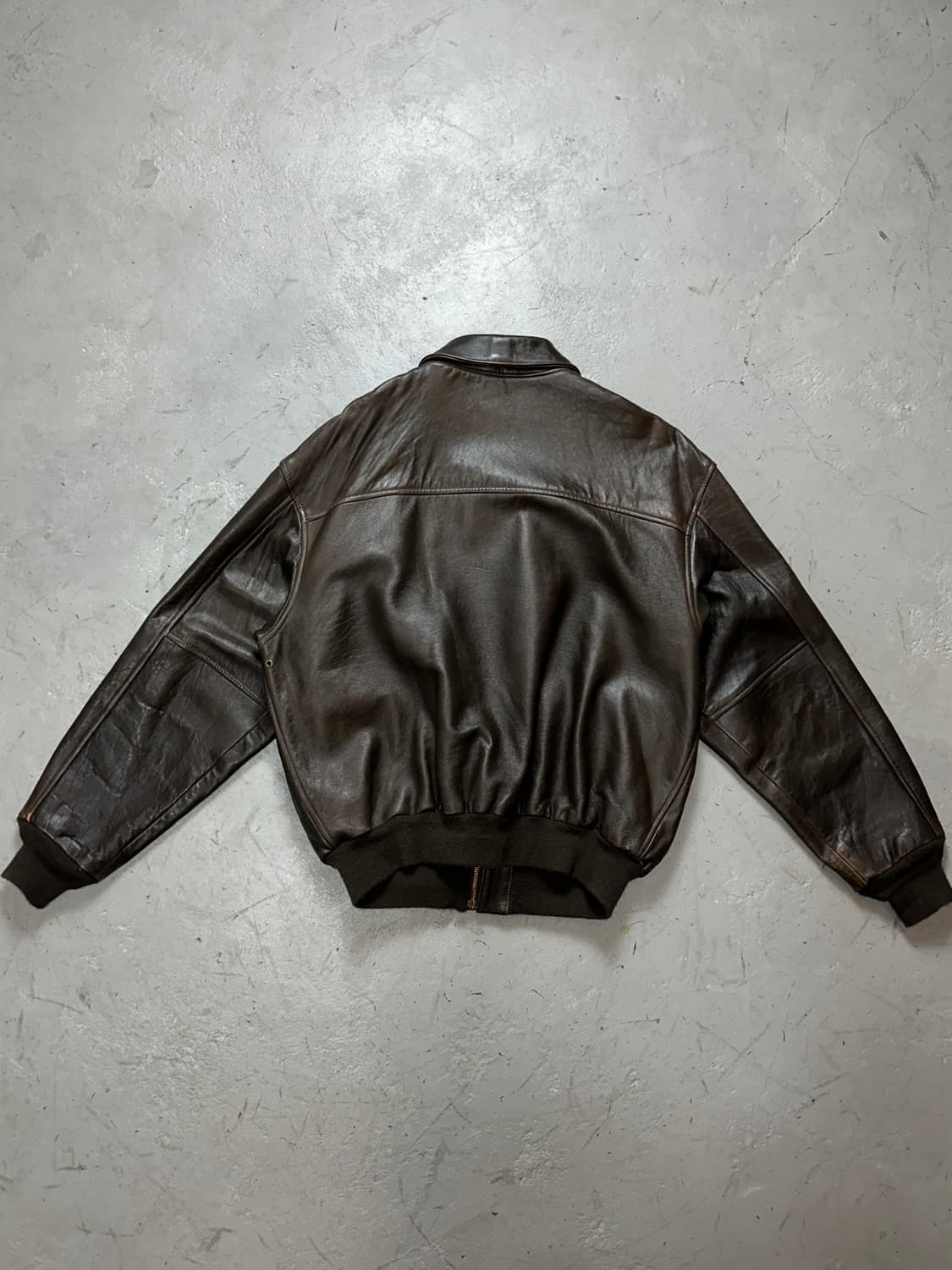 90's USA Made 빈티지 아비렉스 A2 레더 자켓 레더 봄버 상품이미지4