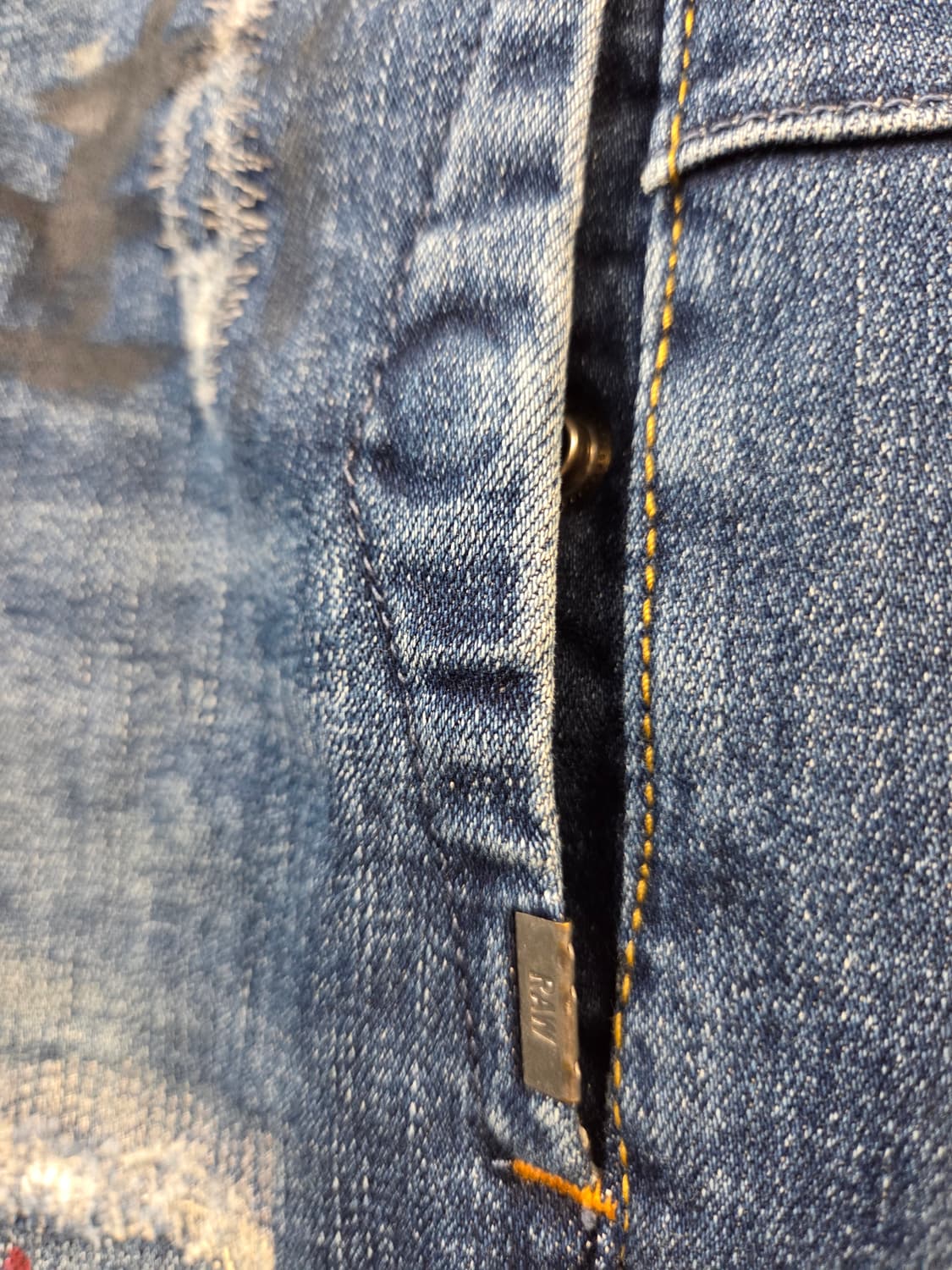 G-Star Raw 데님 청바지 페인팅 데미지(W27/L30)남여공용 상품이미지4