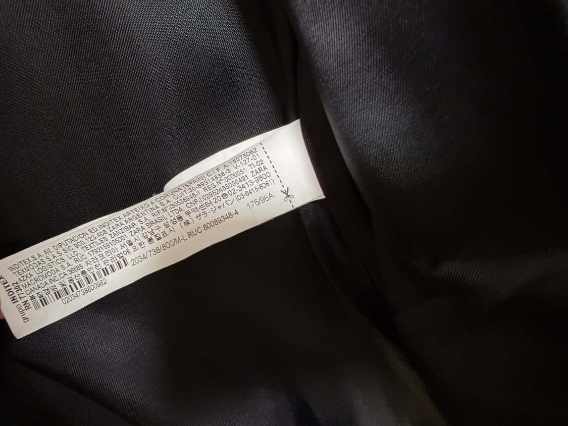 자라 x 아더에러 오버사이즈 울 코트 블랙 M-L 상품이미지5