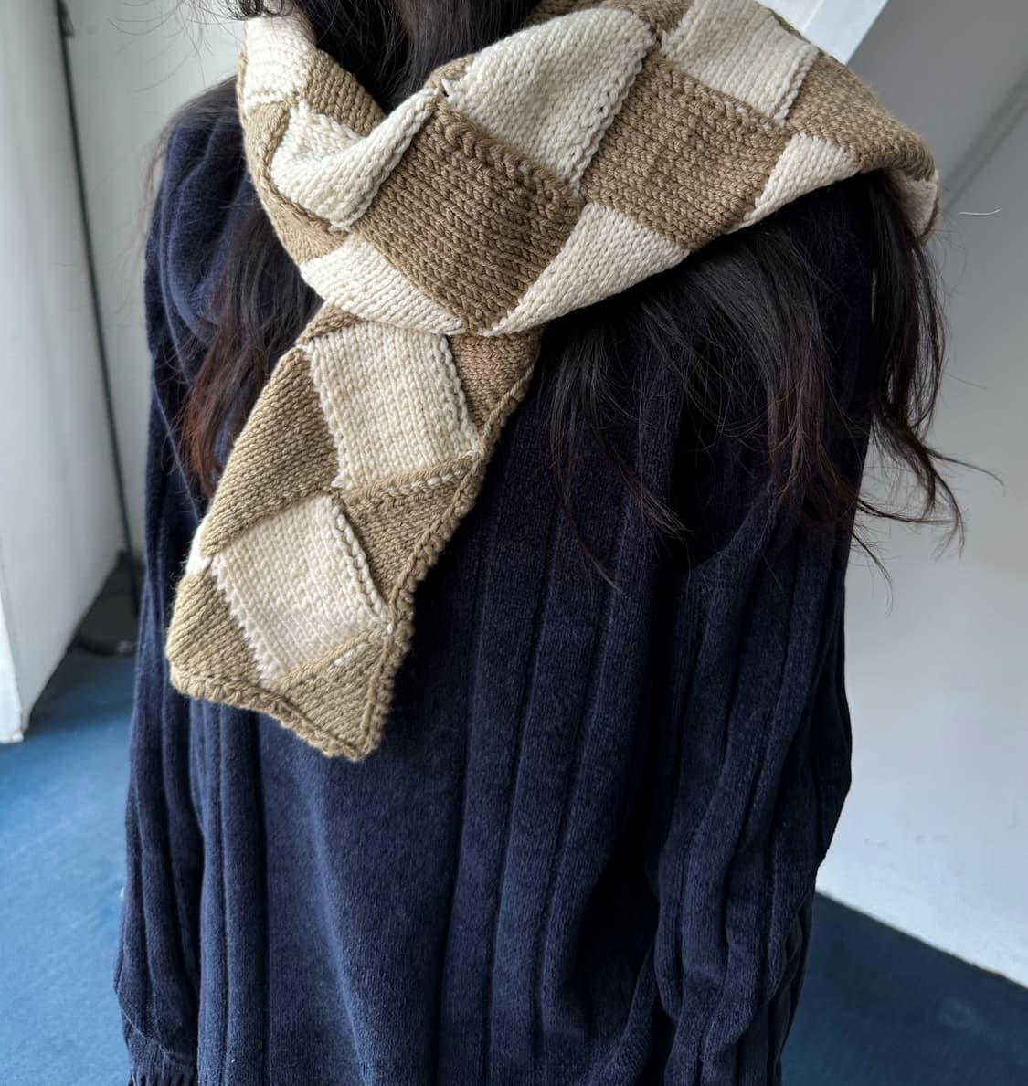 Italy made design pattern knit muffler 상품이미지2