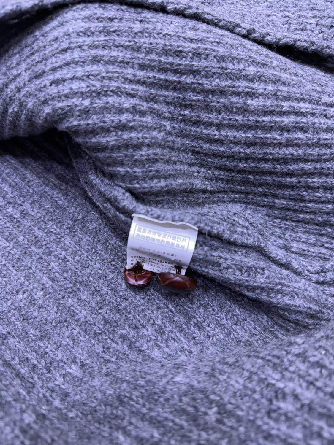 옐로우페이퍼 파슨스 클래식 숄카라 가디건 그레이 M 상품이미지9