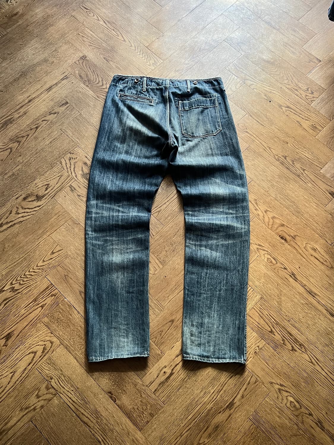 [36]Global Work 글로벌워크 서스펜더 버튼 퍼티그 데님 팬츠 상품이미지2