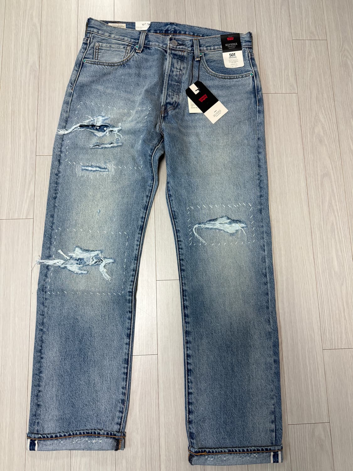 리바이스 501 터콰이즈리벳 33x32 새제품 상품이미지1