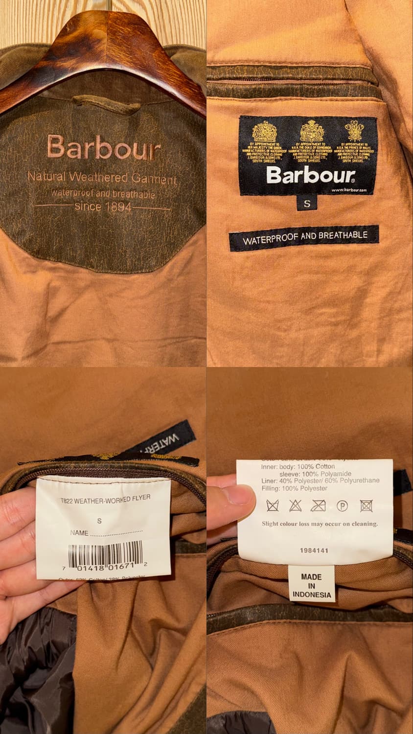 바버 웨더 워크 플라이어 자켓 브라운 상품이미지10