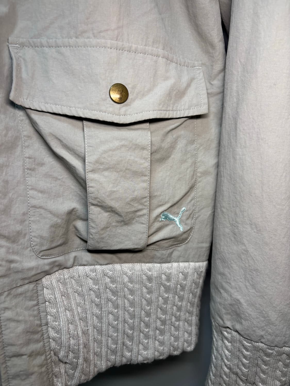 사카이맛 퓨마 쿨그레이 니트집업 상품이미지1