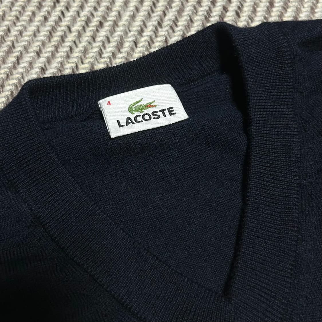 [S] Lacoste 라코스테 네이비 니트조끼 상품이미지3