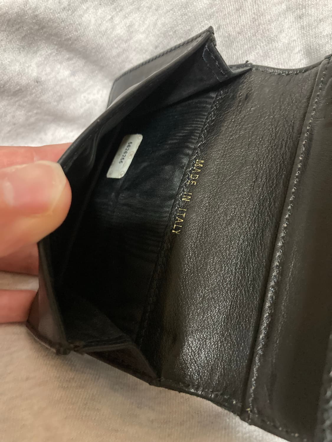 정품 빈티지 샤넬 블랙 반지갑 금장 로고 상품이미지6