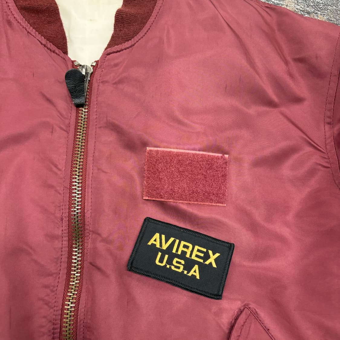 (105)아비렉스 MA-1 버건디 봄버 자켓 상품이미지4