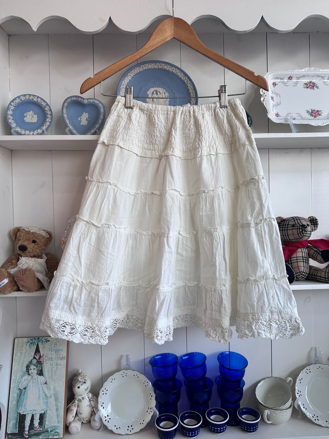 내추럴 코튼 레이스  스커트 상품이미지5