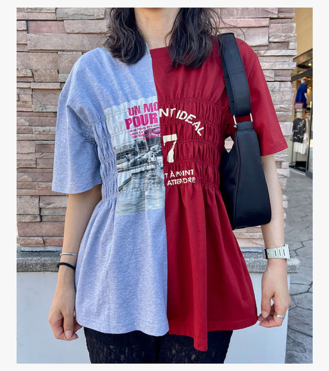 BEAMS HEART - REMAKE SHIRRING T SHIRT 상품이미지3