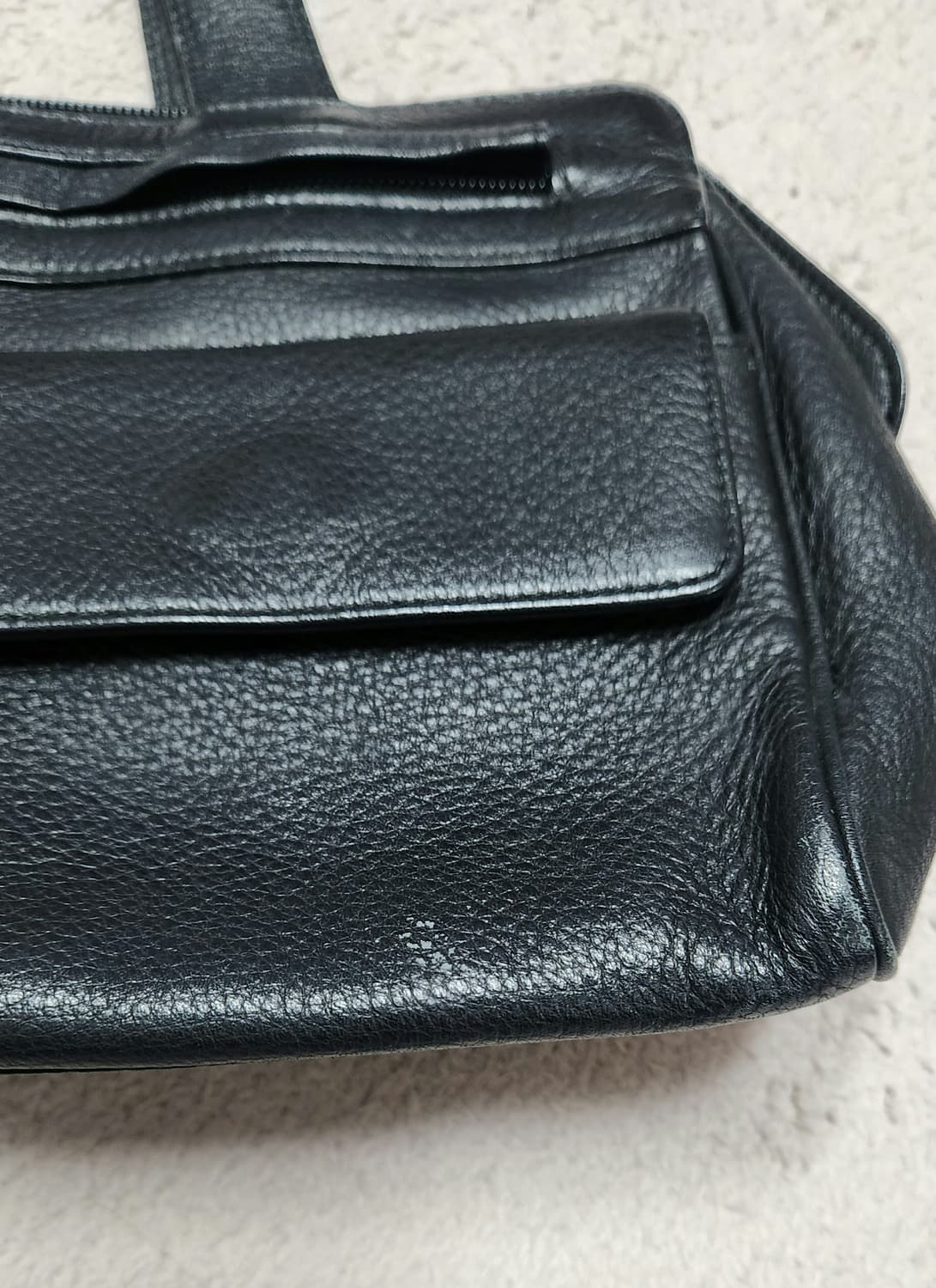 일본빈티지 아시야마티 블랙 가죽 토트백 상품이미지10