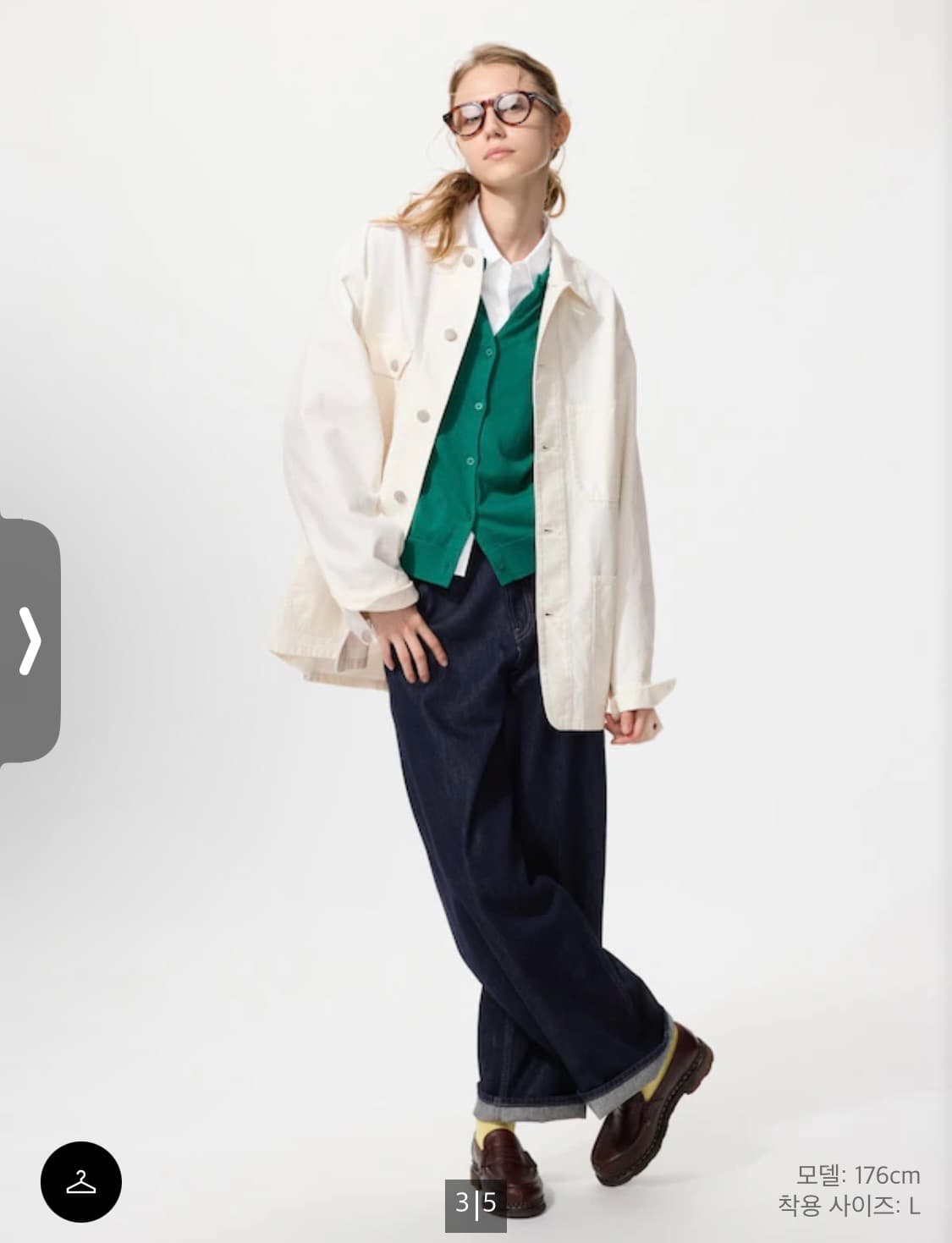 유니클로 유틸리티 재킷(off white) m사이즈 상품이미지3