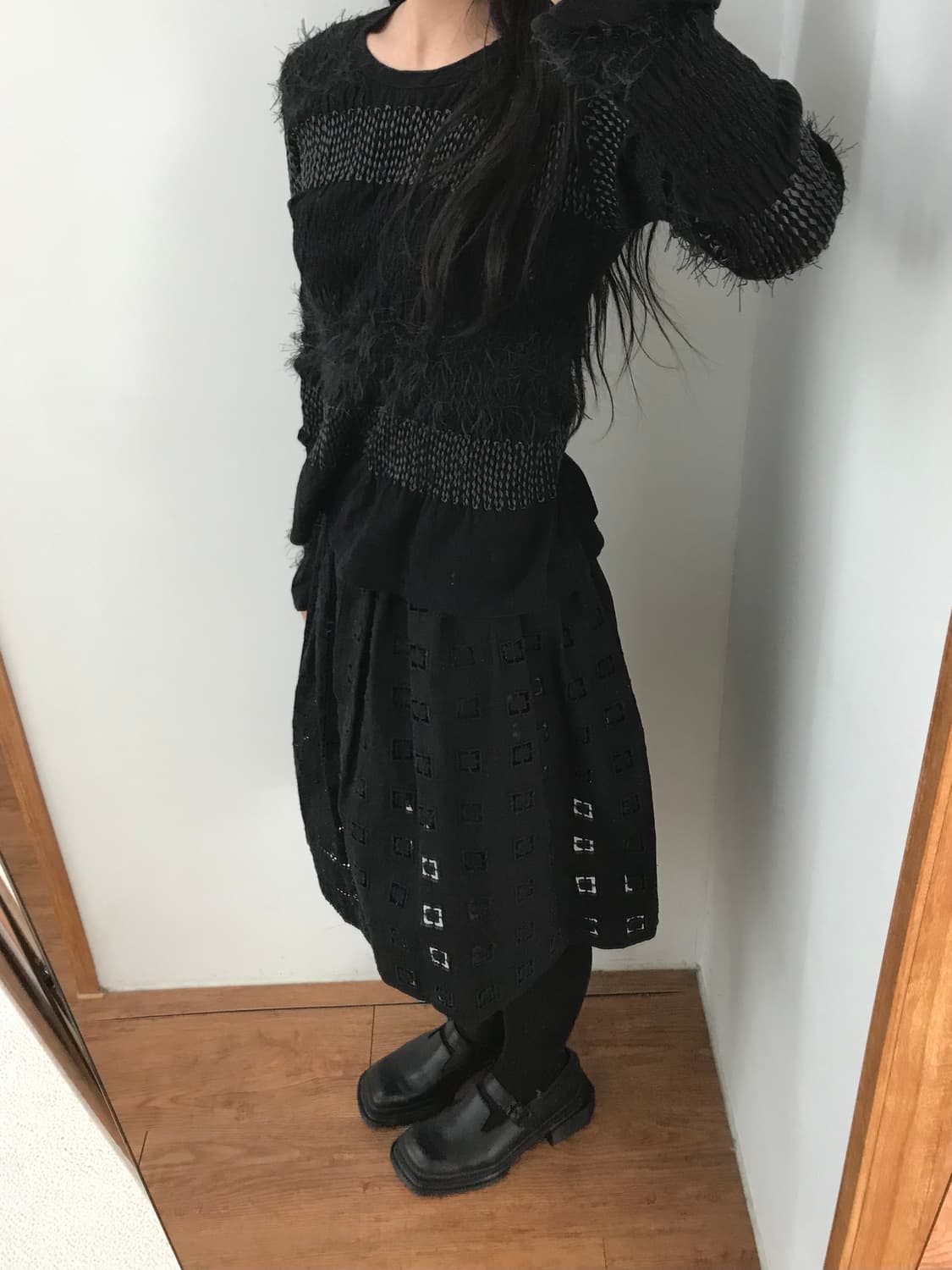 comme des garcons floral docking skirt 상품이미지5