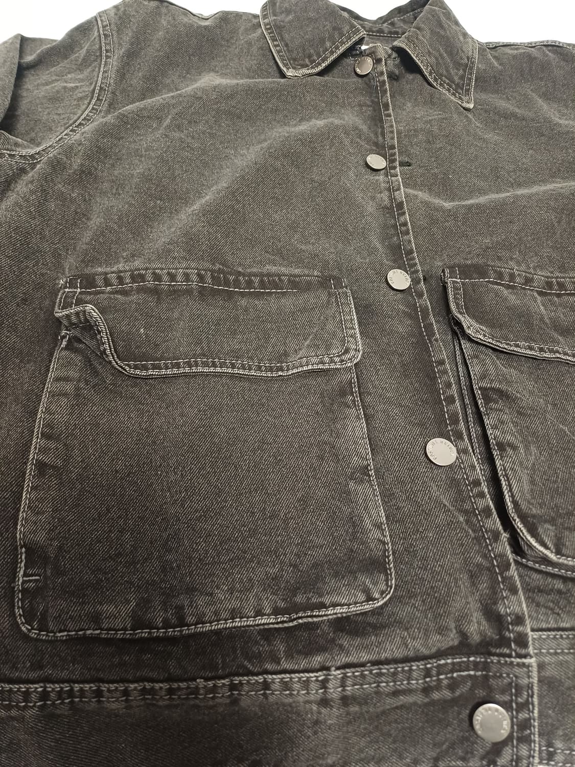 커스텀어클락 남성 흑청 데님 워크 자켓 (XL) 상품이미지6