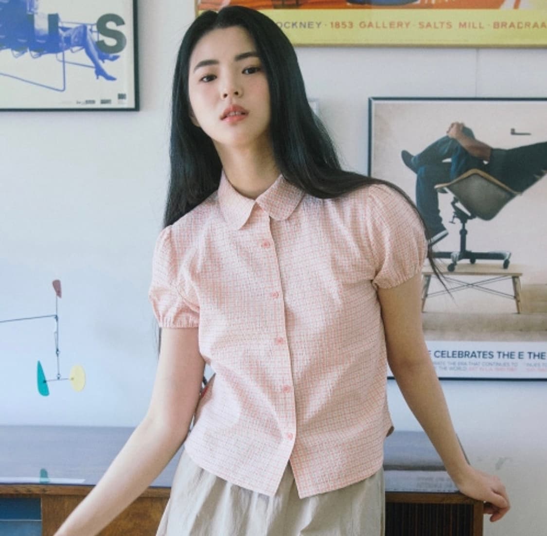 꼬모니노즈 퍼프 셔츠 상품이미지1