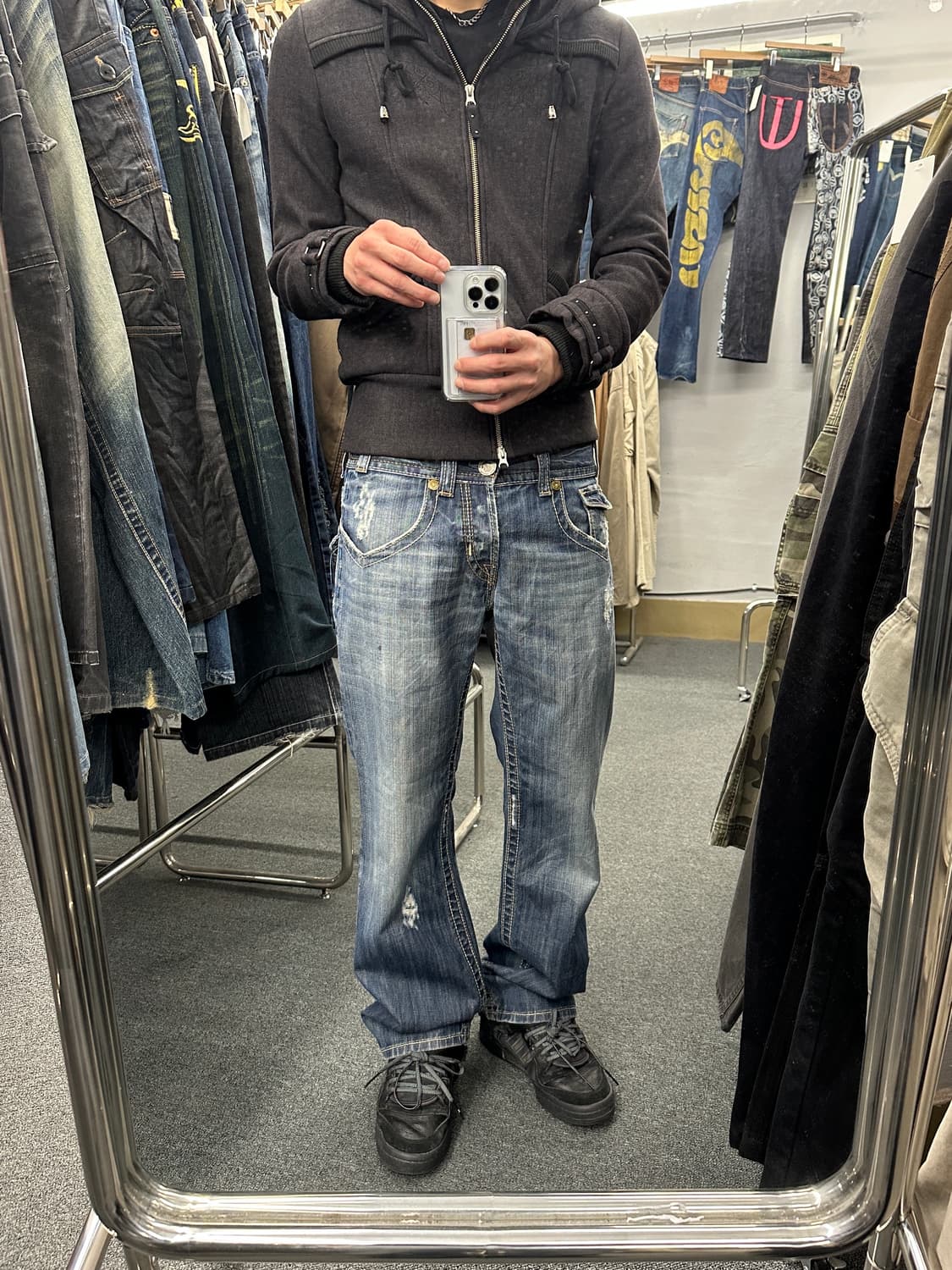 31) MEK DENIM USA 와이드 부츠컷 데님팬츠 상품이미지2