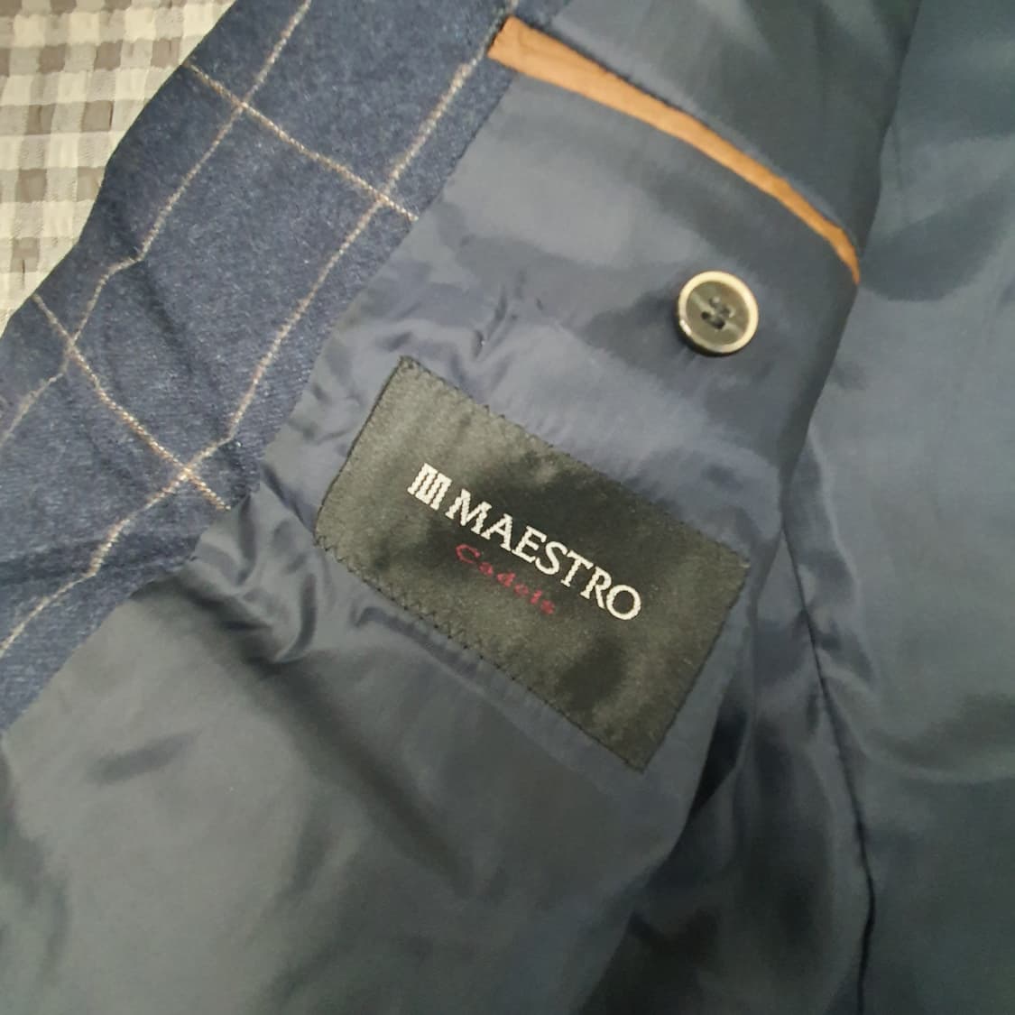 마에스트로 울100 더블버튼 블레이저 자켓 남자95 상품이미지7