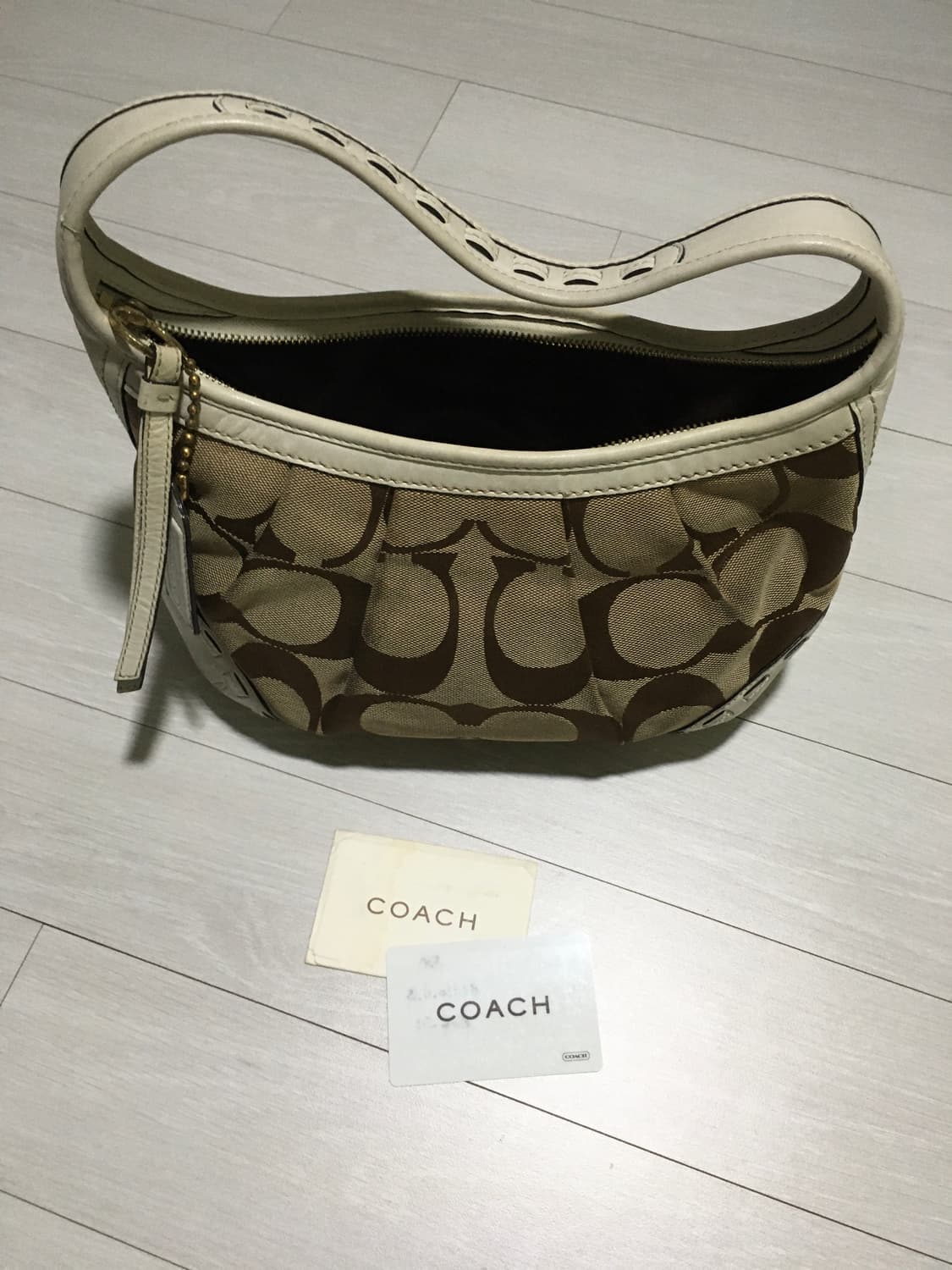 코치 시그니처 브라운 숄더 백(정품100%) 상품이미지5