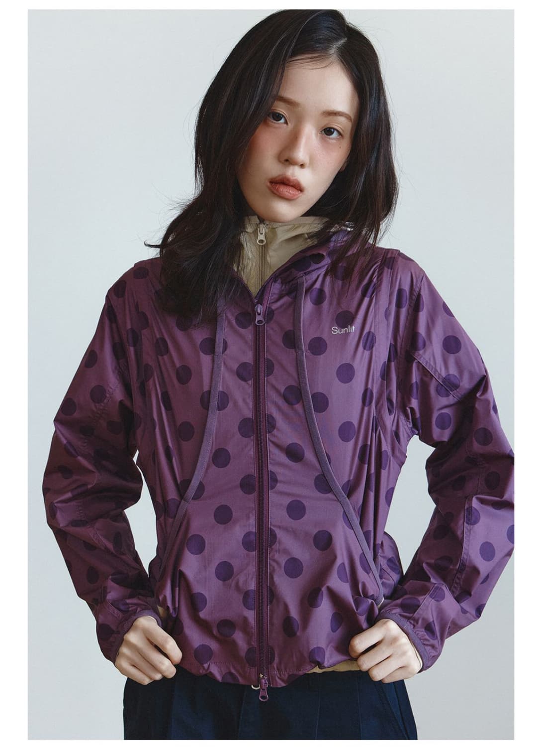 [썬릿] 2Way Hooded Wind Breaker (Purple) 상품이미지5