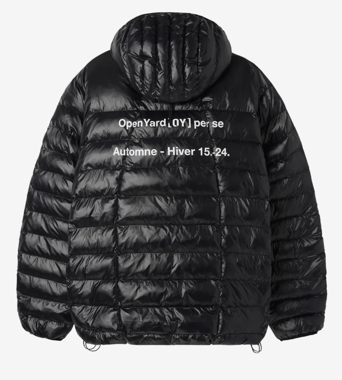 구함) OY 오와이 커브드 경량패딩 유광 블랙 상품이미지1