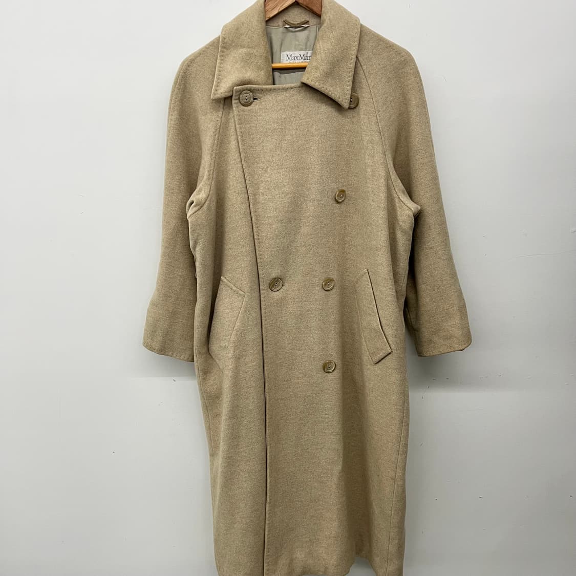 막스마라 베이지색 더블 버튼 코트 여M 상품이미지2