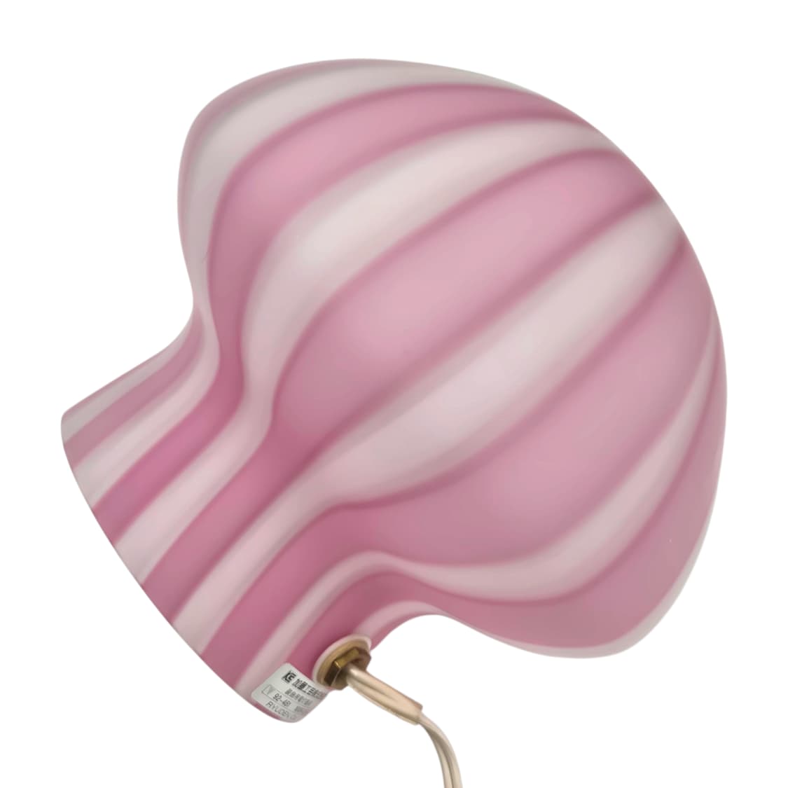 90s 핸드블로운 불투명 핑크 머쉬룸 탁상 램프 상품이미지7