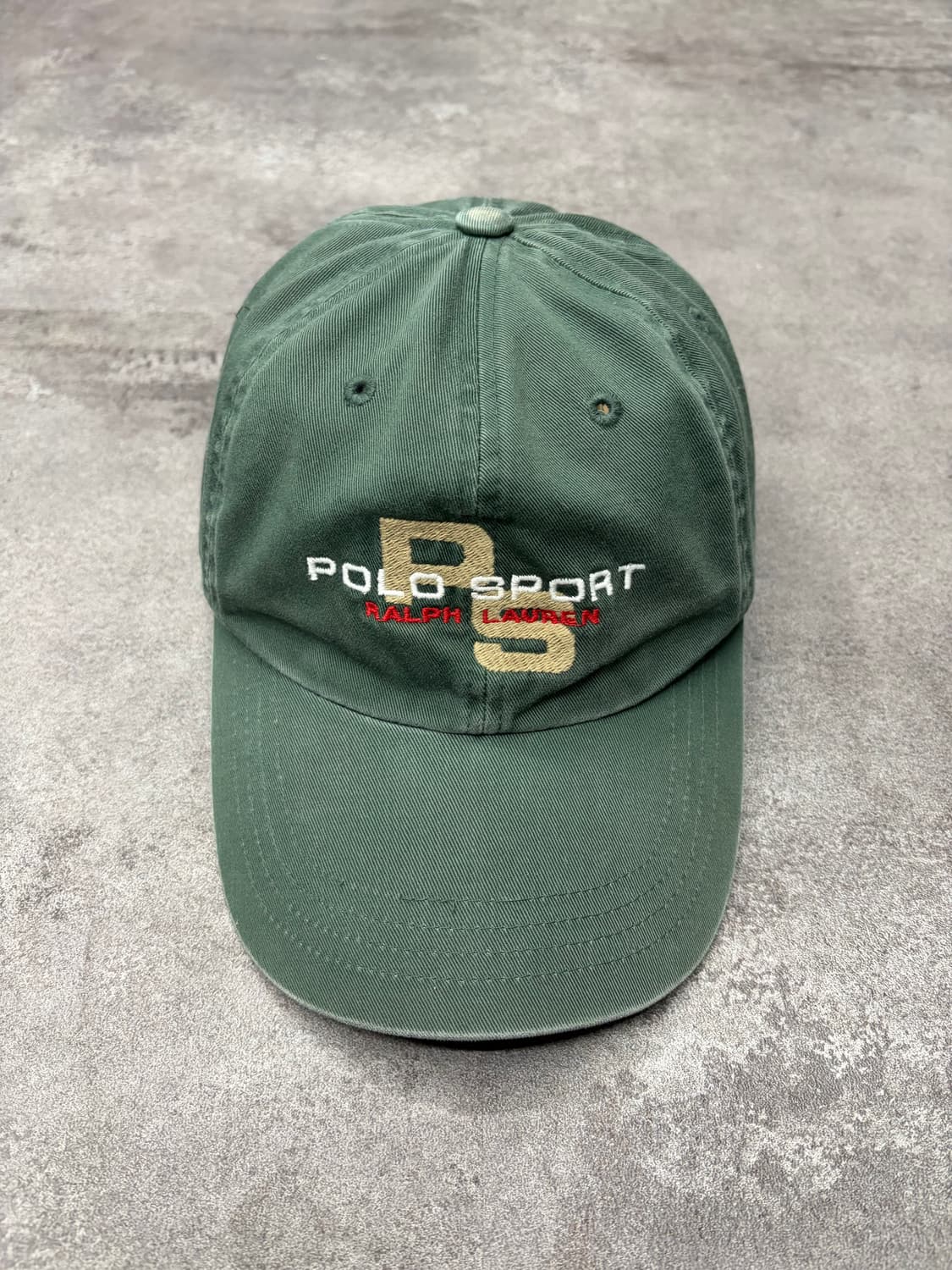 90s 폴로 스포츠 랄프로렌 스펠아웃 볼캡 모자 그린 상품이미지1