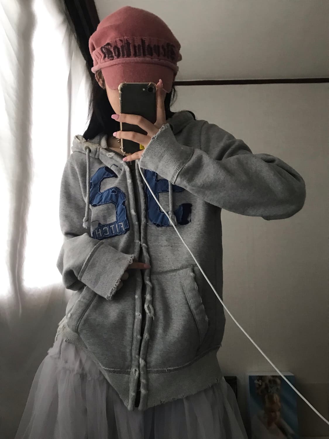 아베크롬비 그레이 빅로고 후드집업 상품이미지7