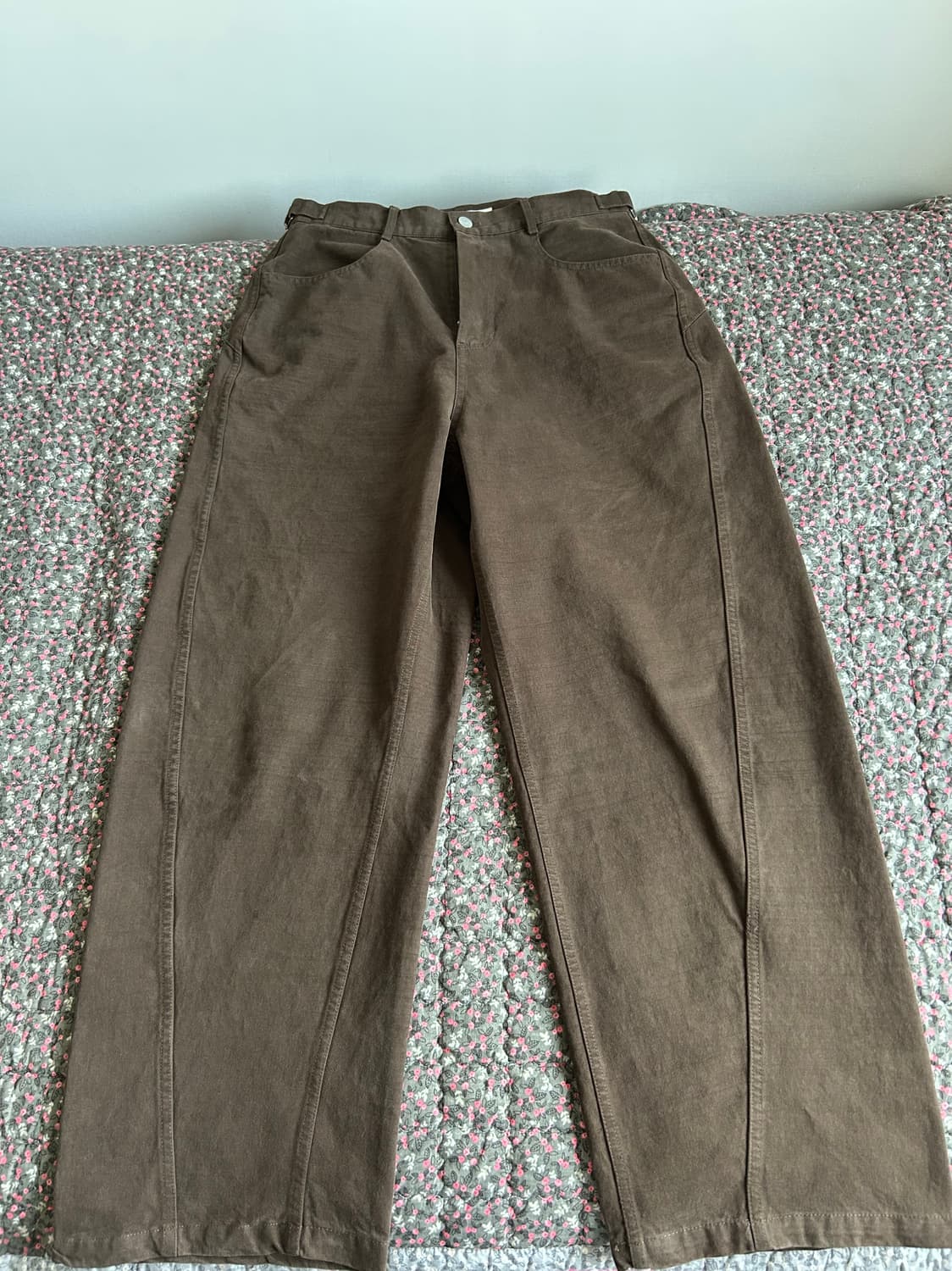 [0] 다이브인 워시드 커브드 치노팬츠 브라운 상품이미지5