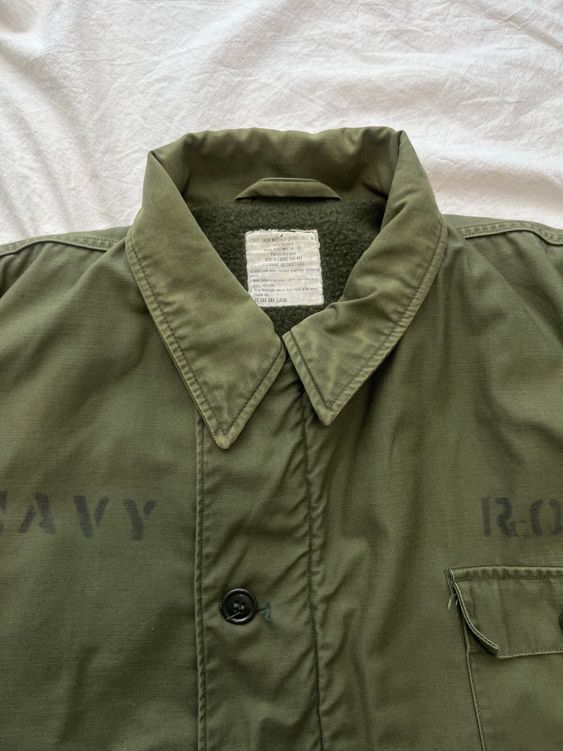 1974 US Navy A-2 Deck Jacket 미군 덱자켓 (XL) 상품이미지2