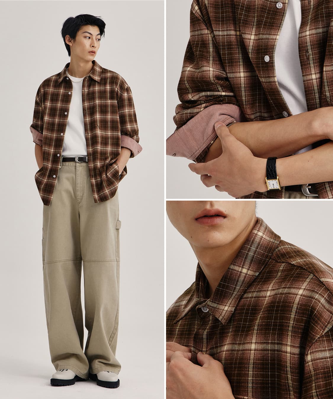 키뮤어 플란넬 체크셔츠/ 남자 셔츠 / 남성 셔츠  상품이미지2