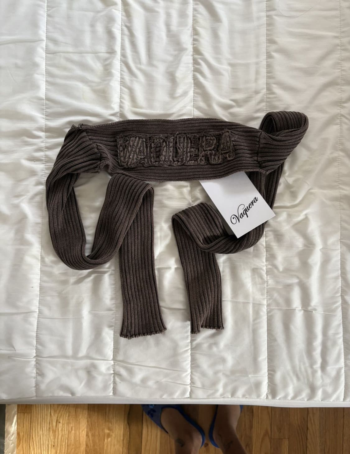 Vaquera rib knot bloero brown S 상품이미지2
