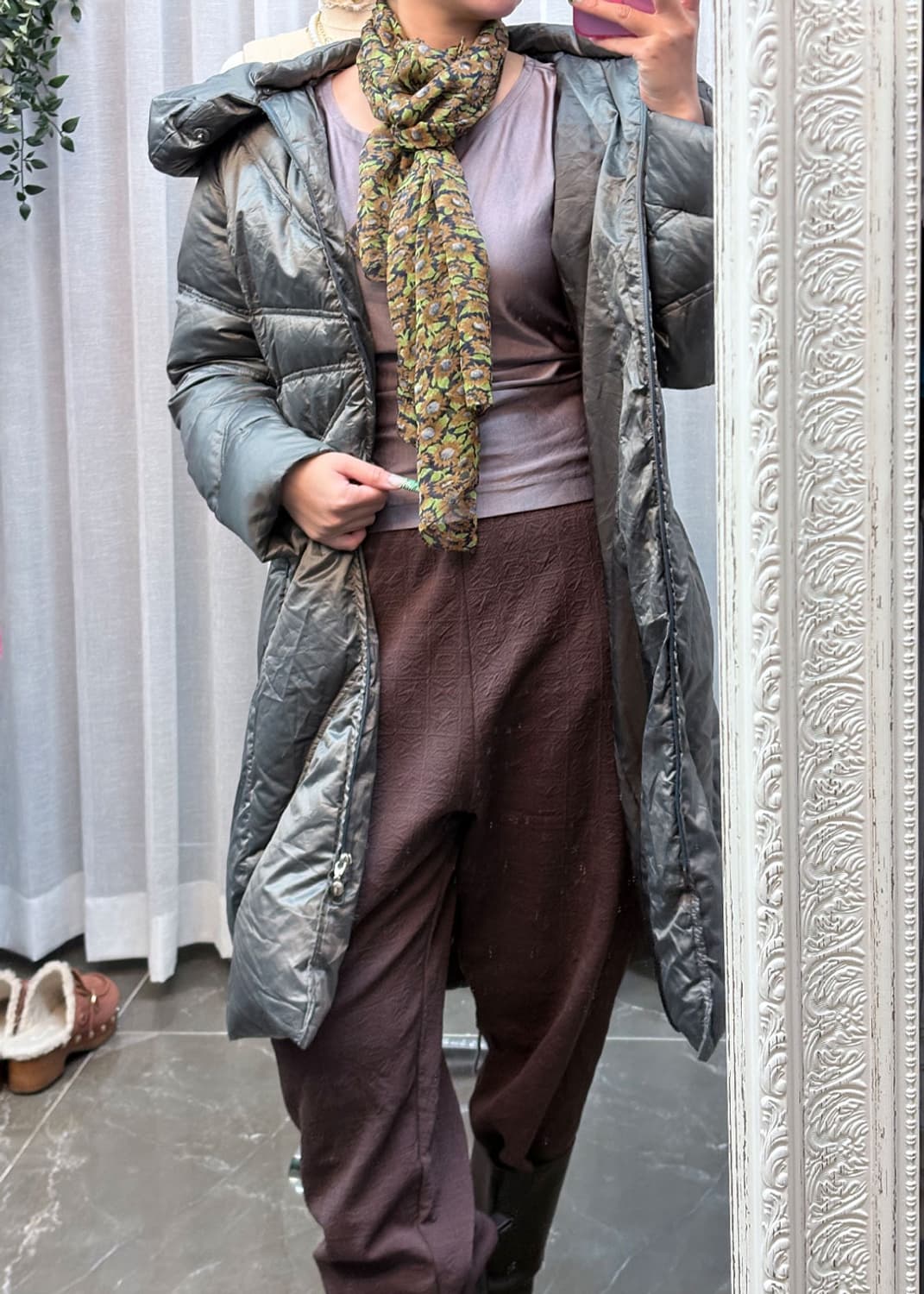 트루사디 그레이 투웨이 지퍼 패딩 상품이미지8